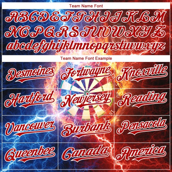 Maglia da baseball personalizzata con motivo Flame Board nero 3D autentico rosso-bianco con freccette