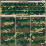Maglia da baseball Salute Authentic To Kelly, servizio verde-nero, personalizzata, mimetica Maglia da baseball Salute Authentic To Kelly, servizio verde-nero, personalizzata, mimetica