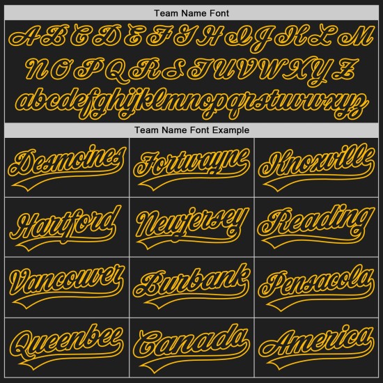 Maglia da baseball nera bianca e oro, autentica, personalizzata, moda divisa