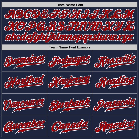 Maglia da baseball personalizzata blu navy, sfumatura rossa e bianca, autentica Maglia da baseball personalizzata blu navy, sfumatura rossa e bianca, autentica