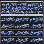Maglia da baseball personalizzata autentica nera, blu navy e bianca Maglia da baseball personalizzata autentica nera, blu navy e bianca