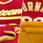 Maglia da baseball personalizzata autentica Royal-White Throwback Gold Maglia da baseball personalizzata autentica Royal-White Throwback Gold