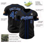 Maglia da baseball personalizzata autentica nera, blu navy e bianca Maglia da baseball personalizzata autentica nera, blu navy e bianca
