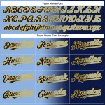 Maglia da baseball sfumata blu-oro leggera personalizzata, moda autentica, blu navy