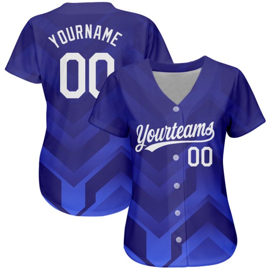 Maglia da baseball autentica, design 3D bianco-blu navy, modello personalizzato, reale Maglia da baseball autentica, design 3D bianco-blu navy, modello personalizzato, reale