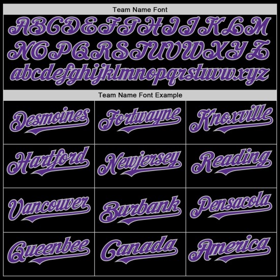 Maglia da baseball personalizzata autentica nera viola-grigia senza maniche Maglia da baseball personalizzata autentica nera viola-grigia senza maniche