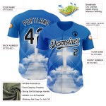 Maglia da baseball personalizzata con motivo a Cristo, modello autentico, croce, Gesù, religione, venerdì, buono, 3D, nero-bianco