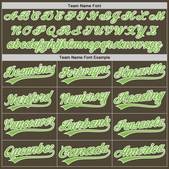 Maglia da baseball verde oliva neon Service To Salute personalizzata verde-bianca autentica