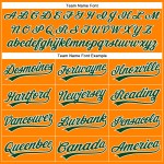 Maglia da baseball arancione Bay Authentic Green-White personalizzata Maglia da baseball arancione Bay Authentic Green-White personalizzata