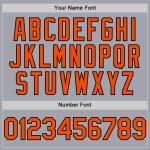 Maglia da baseball grigia senza maniche arancione-nera, autentica e personalizzata Maglia da baseball grigia senza maniche arancione-nera, autentica e personalizzata