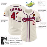 Maglia da baseball autentica rossa - Royal Custom Cream Maglia da baseball autentica rossa - Royal Custom Cream