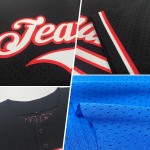 Maglia da baseball vintage autentica blu in rete, personalizzata, bianca e gialla Maglia da baseball vintage autentica blu in rete, personalizzata, bianca e gialla
