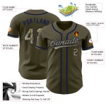 Maglia da baseball Olive Authentic per il servizio personalizzato Salute Camo-Navy Maglia da baseball Olive Authentic per il servizio personalizzato Salute Camo-Navy