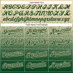 Maglia da baseball autentica, verde sbiadito, personalizzata, crema, moda