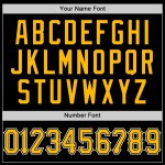 Maglia da baseball nera personalizzata, autentica, in oro e bianco, stile retrò Maglia da baseball nera personalizzata, autentica, in oro e bianco, stile retrò