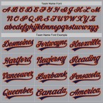Maglia da baseball autentica grigia blu navy-arancio personalizzata Maglia da baseball autentica grigia blu navy-arancio personalizzata