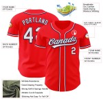 Maglia da baseball personalizzata rossa, bianca e blu navy, autentica Fire Maglia da baseball personalizzata rossa, bianca e blu navy, autentica Fire