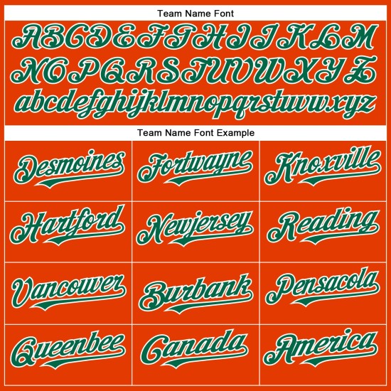 Maglia da baseball autentica personalizzata Kelly Green-White Orange