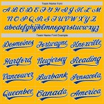 Maglia da baseball personalizzata autentica Royal-White Throwback Gold Maglia da baseball personalizzata autentica Royal-White Throwback Gold