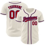 Maglia da baseball autentica rossa - Royal Custom Cream Maglia da baseball autentica rossa - Royal Custom Cream