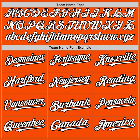Maglia da baseball personalizzata arancione, colori autentici, 3 maniche, forme bianche e nere Maglia da baseball personalizzata arancione, colori autentici, 3 maniche, forme bianche e nere