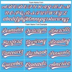 Maglia da baseball autentica personalizzata Sky rosa-nera blu