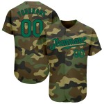 Maglia da baseball Salute Authentic To Kelly, servizio verde-nero, personalizzata, mimetica Maglia da baseball Salute Authentic To Kelly, servizio verde-nero, personalizzata, mimetica