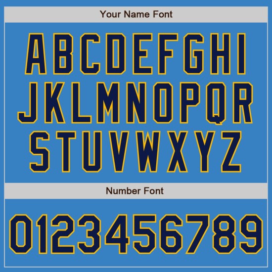 Maglia da baseball personalizzata autentica blu navy e oro
