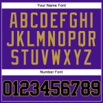 Maglia da baseball personalizzata autentica retrò nera-viola antica in maglia dorata