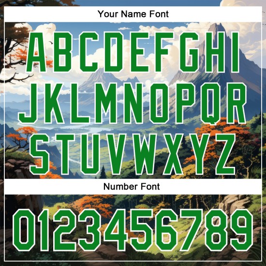 Maglia da baseball con motivo 3D a montagne personalizzate, design del paesaggio con erba bianca e verde Maglia da baseball con motivo 3D a montagne personalizzate, design del paesaggio con erba bianca e verde
