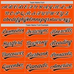 Maglia da baseball arancione autentica, marrone e bianca, personalizzata