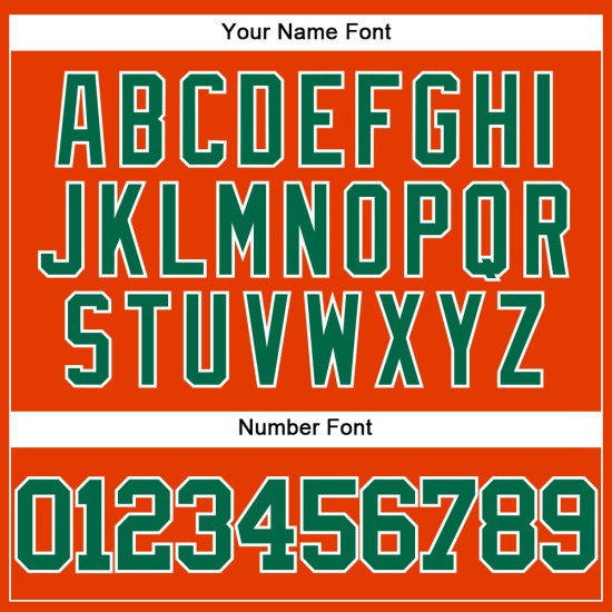 Maglia da baseball autentica personalizzata Kelly Green-White Orange