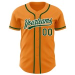 Maglia da baseball arancione Bay Authentic Green-White personalizzata Maglia da baseball arancione Bay Authentic Green-White personalizzata