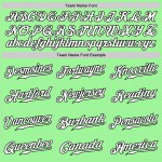 Maglia da baseball bianca e nera sfumata, autentica, personalizzata, verde pisello Maglia da baseball bianca e nera sfumata, autentica, personalizzata, verde pisello