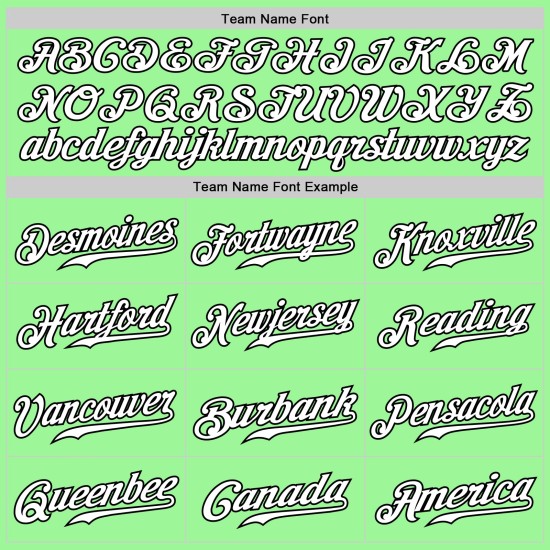 Maglia da baseball bianca e nera sfumata, autentica, personalizzata, verde pisello Maglia da baseball bianca e nera sfumata, autentica, personalizzata, verde pisello